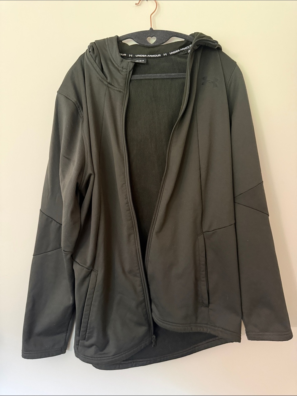 Under Armour Men's Olive Green Lightweight Full-Zip Hoodie Jacket